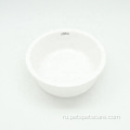 Чаша для кормления домашних животных белая закругленная керамическая чаша для собак